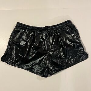 Metallic black shorts